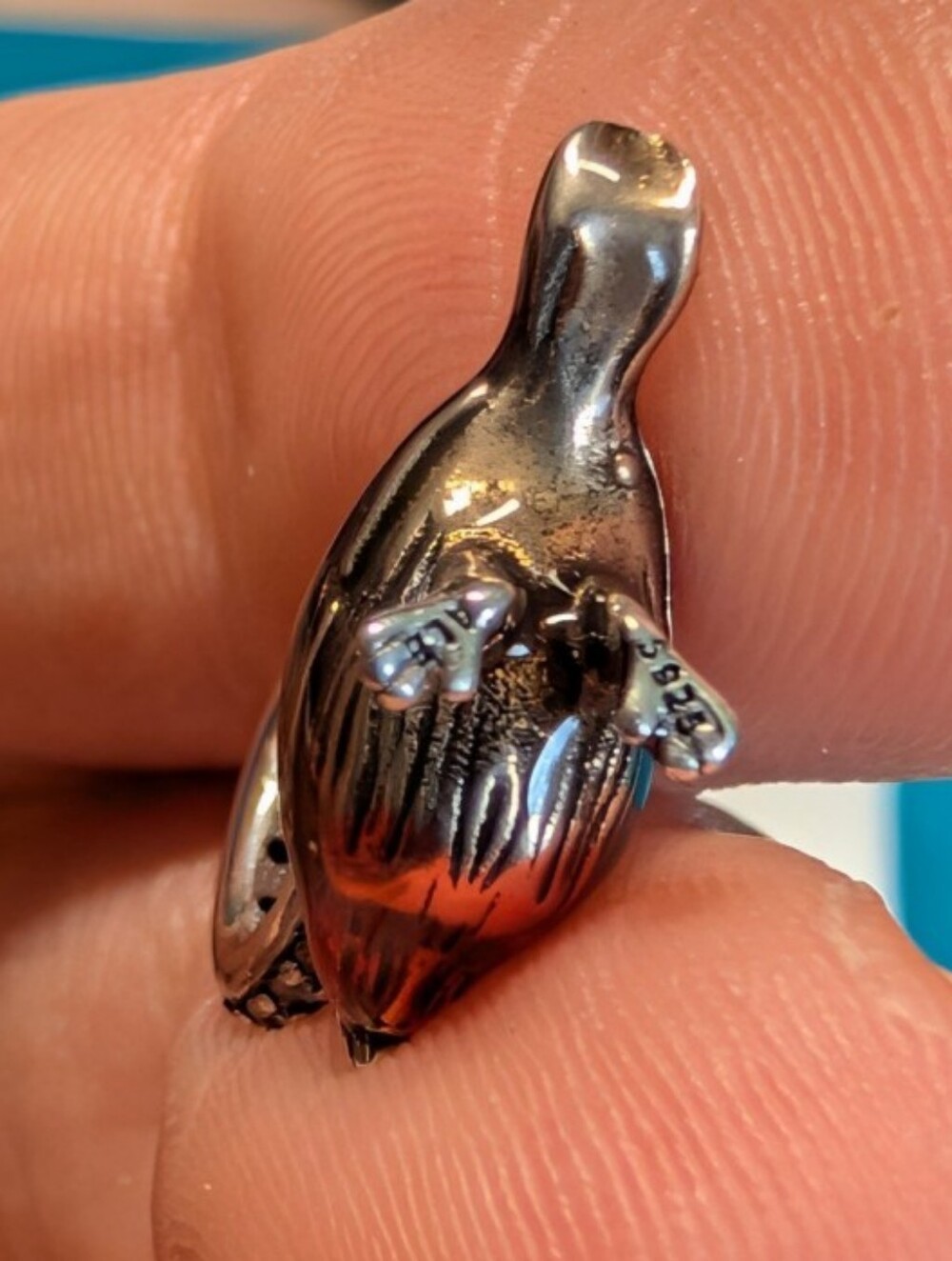 Pandora Authentic Sterling Silver Robin Dangle Charm - Picture 2 of 2